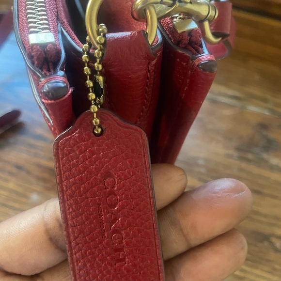 Coach Slim Turnlock Crossbody Bag in Brick Red - Picture 15 of 16